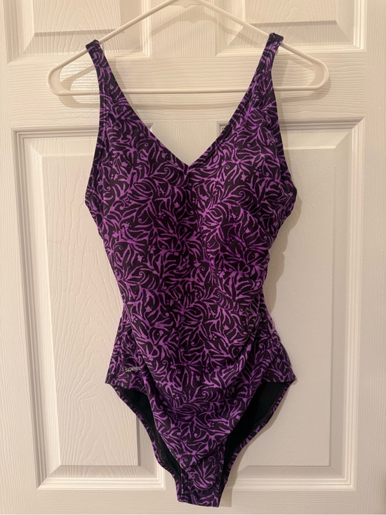 Speedo Other - Speedo Purple Leaf-Print One-Piece Swimsuit